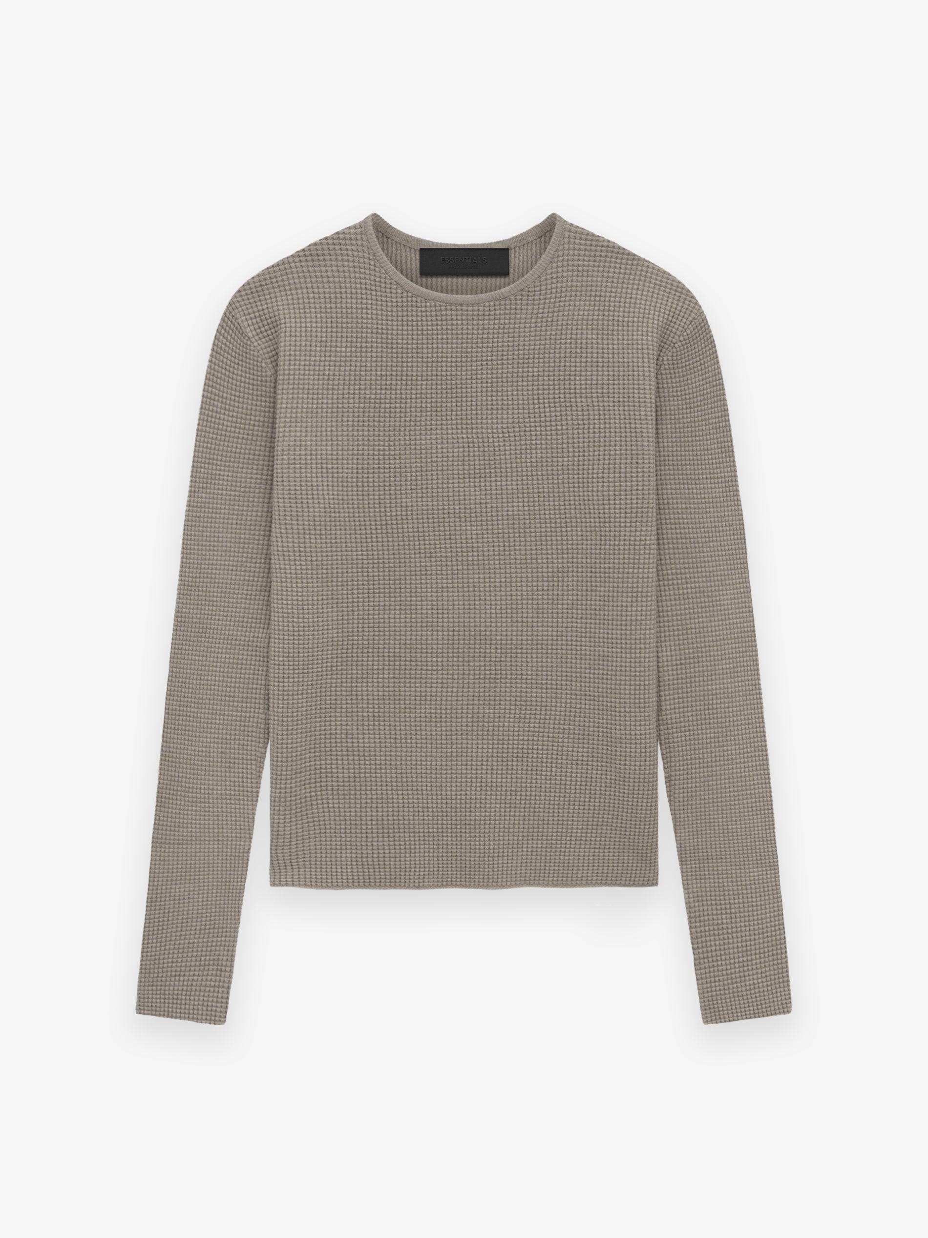 Women's Waffle Fitted Long Sleeve Sweater