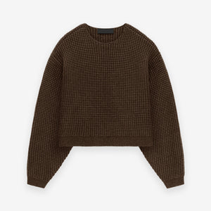 Women's Heavy Waffle Cropped Sweater