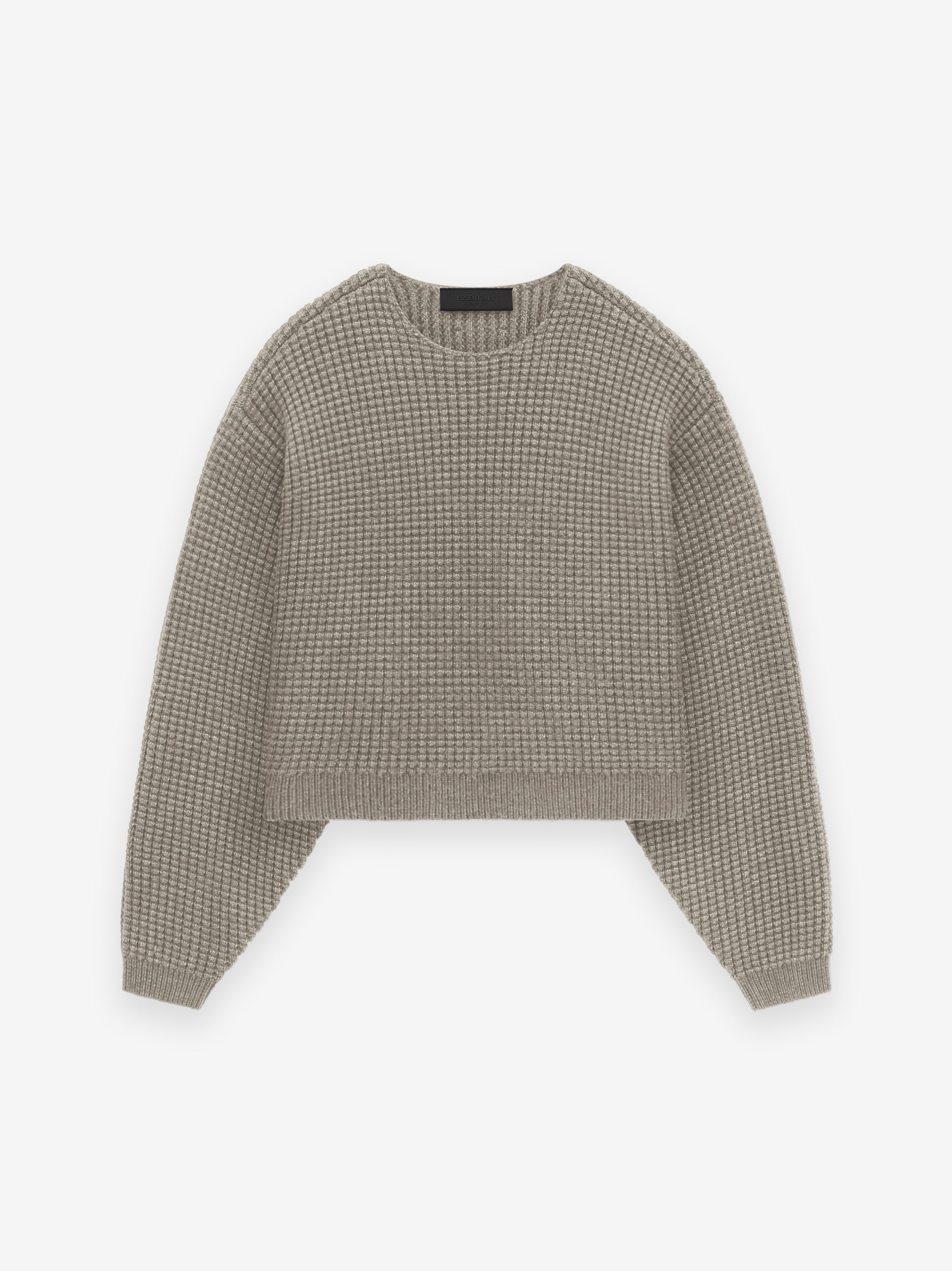 Women's Heavy Waffle Cropped Sweater