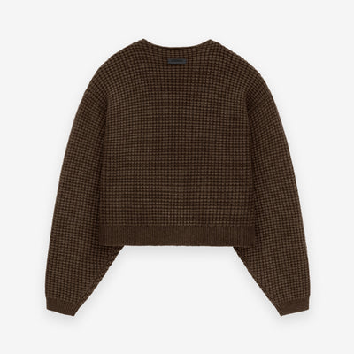 Women's Heavy Waffle Cropped Sweater
