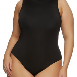 Plus Size Mock Neck Tank Bodysuit