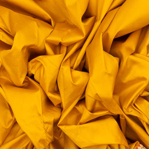 Yellow Handloom Plain Banarasi Silk Saree With Red Border