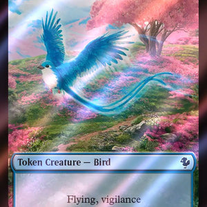 Bird Token (04) // Hero Token (28) [FINAL FANTASY: Commander: Tokens] [Surge Foil]