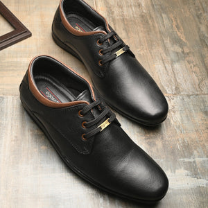 Egoss Casual Leather Derby Lace Up For Men