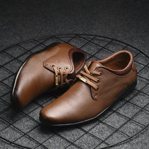 Egoss Casual Leather Derby Lace Up For Men
