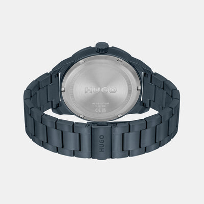Grip Men Quartz Blue Dial Analog Stainless Steel Watch 1530278