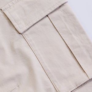 Beige Slim Fit Cargo Pants