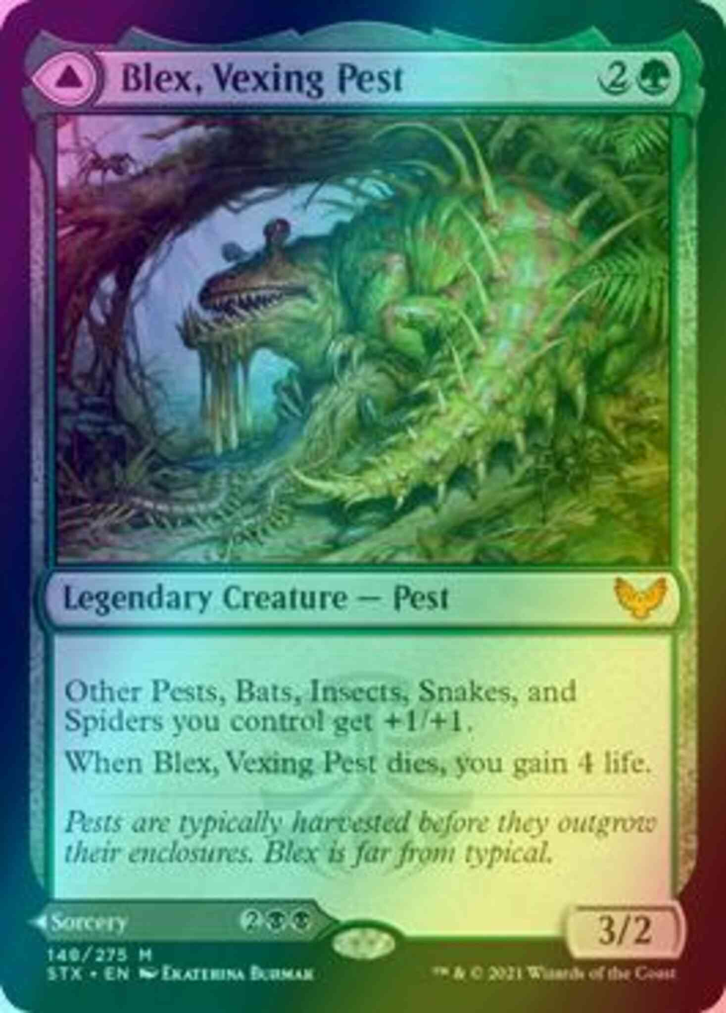 Blex, Vexing Pest // Search for Blex [148] [Strixhaven: School of Mages] [Foil]