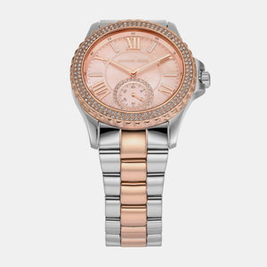 Everest Women Quartz Silver Dial Analog Stainless Steel Watch MK7402