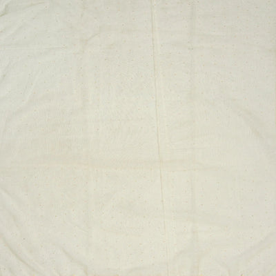 Cream Woven Viscose Saree With Floral Embroidery