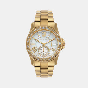 Everest Women Quartz Gold Dial Analog Stainless Steel Watch MK7401