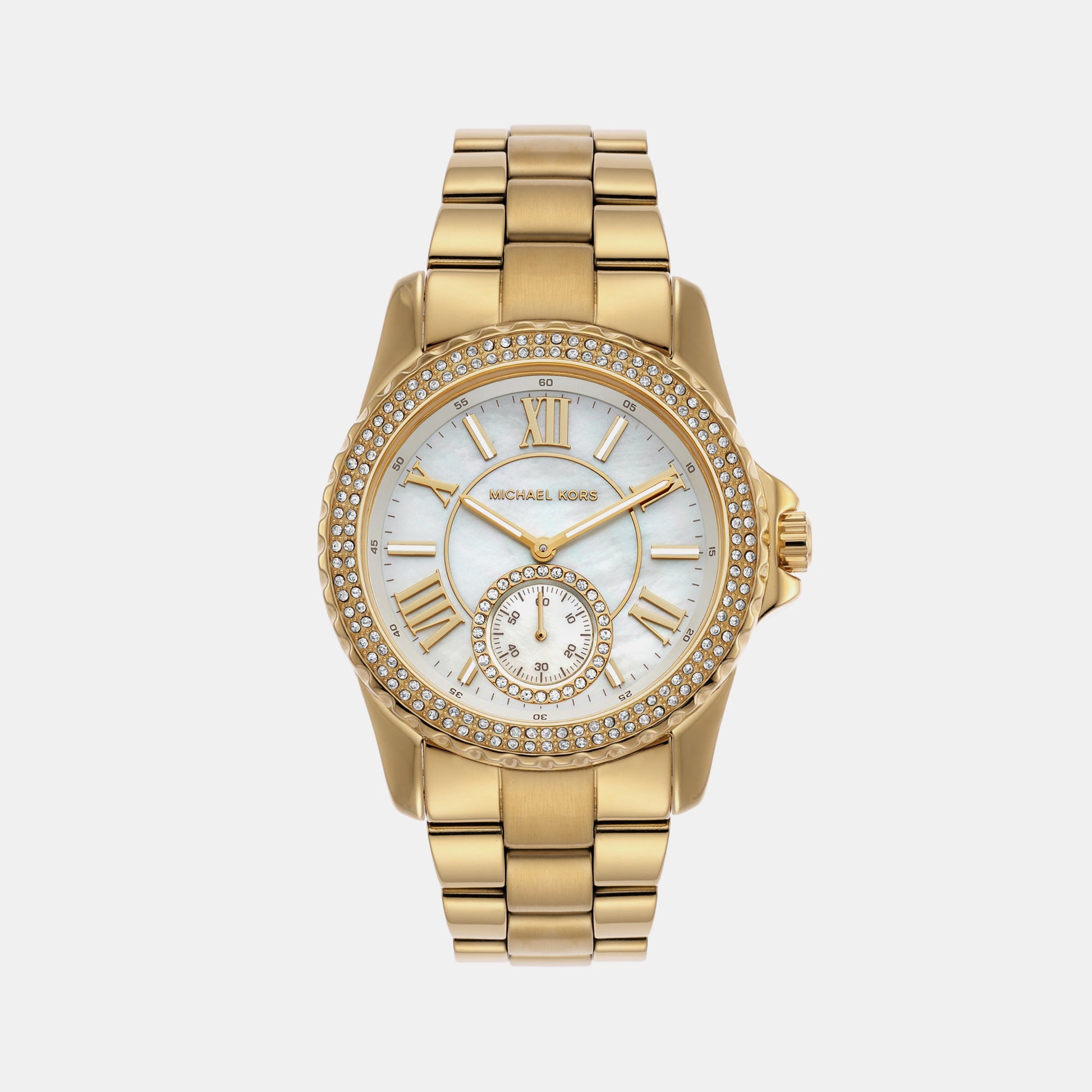 Everest Women Quartz Gold Dial Analog Stainless Steel Watch MK7401