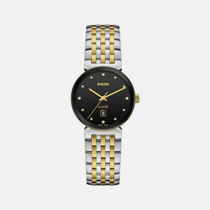 Florence Women Quartz Black Dial Analog Stainless Steel Watch R48913743