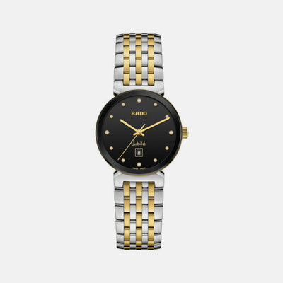 Florence Women Quartz Black Dial Analog Stainless Steel Watch R48913743