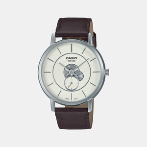 Enticer Men Quartz White Dial Analog Leather Watch A2133