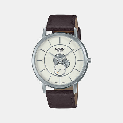Enticer Men Quartz White Dial Analog Leather Watch A2133