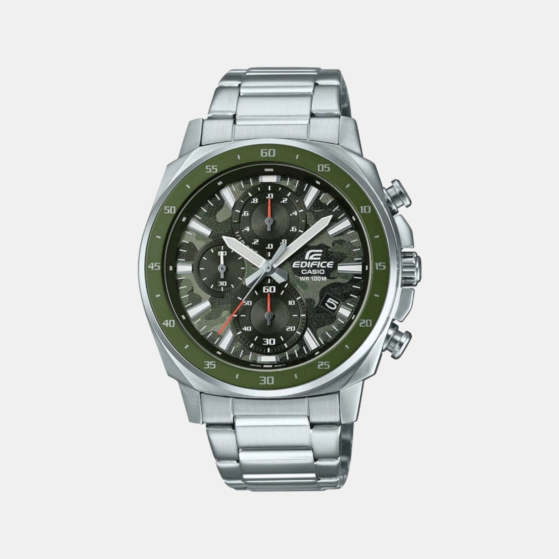Edifice Men Quartz Green Dial Chronograph Stainless Steel Watch ED573