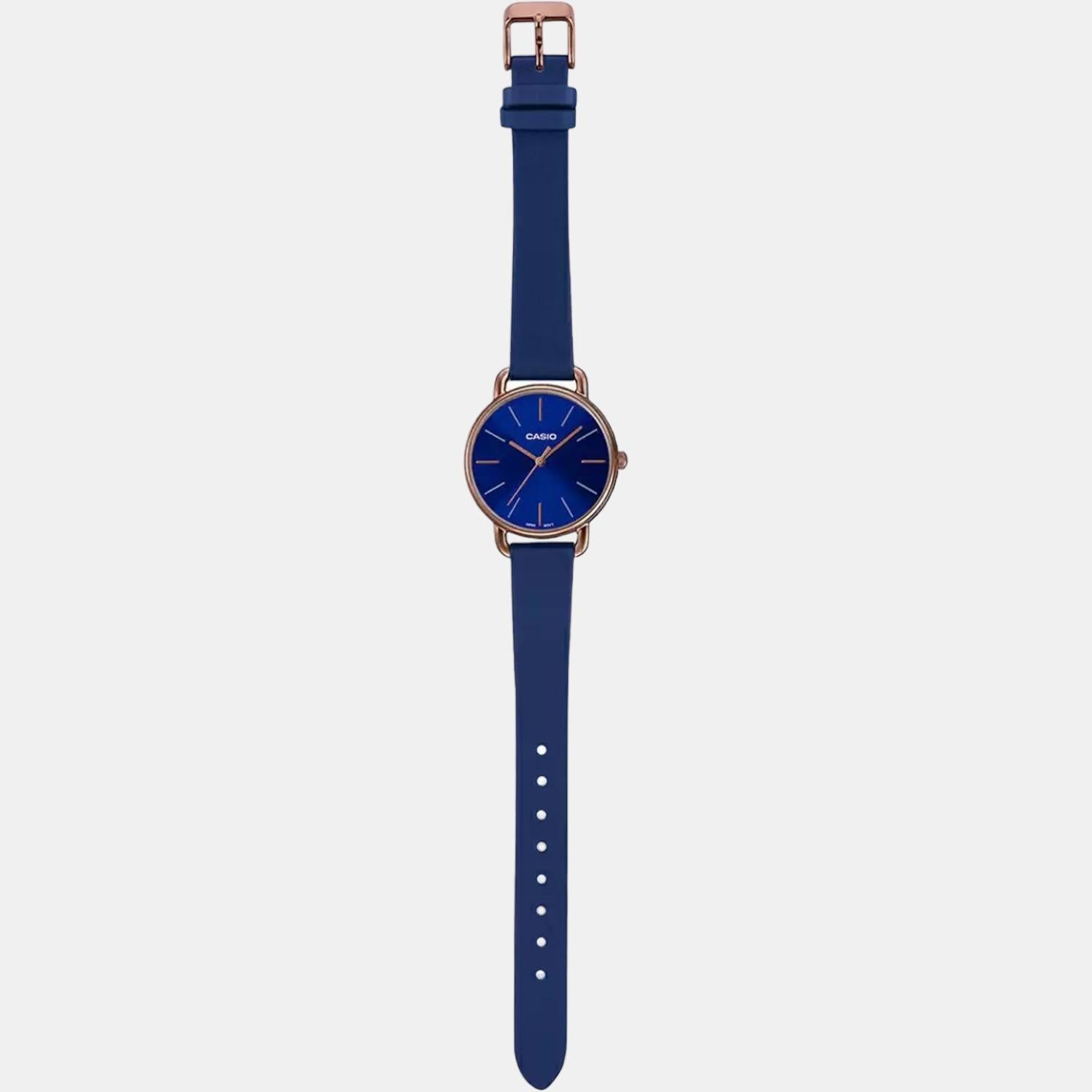 Enticer Women Quartz Blue Dial Analog Leather Watch A1796