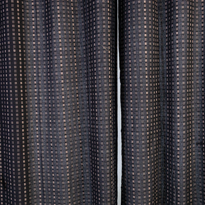 Black - Jacquard Weave Cotton Door Curtain (7 x 3 Feet) (single piece)