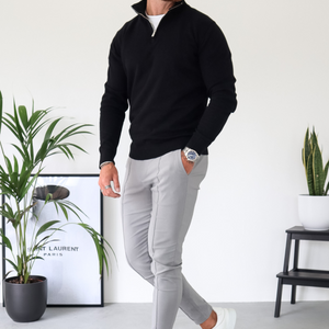 CAPO Egyptian Cotton Black 1/4 Zip