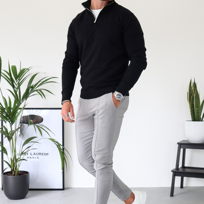 CAPO Egyptian Cotton Black 1/4 Zip