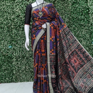 Multicolor Utkal Laxmi Pure Sambalpuri Silk Saree