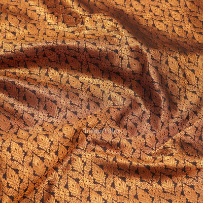 Copper Black Pure Kanjivaram Silk Saree