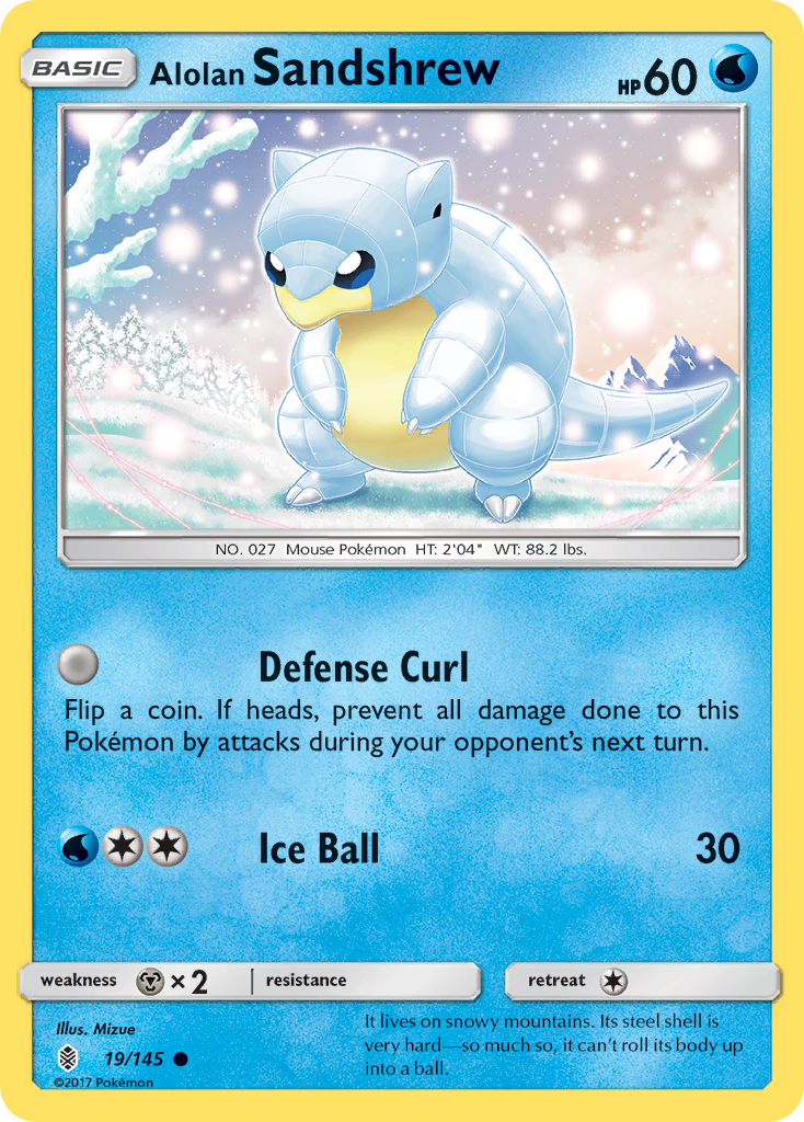 Alolan Sandshrew - 19/145 - Common