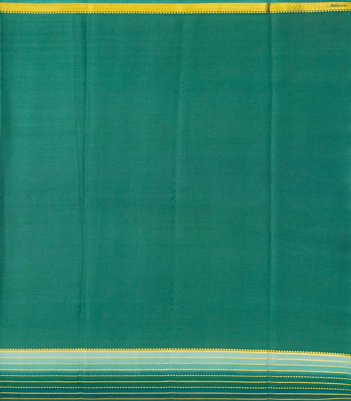 Light Green Mysore Plain Crepe Silk Saree With Contrast Green Border