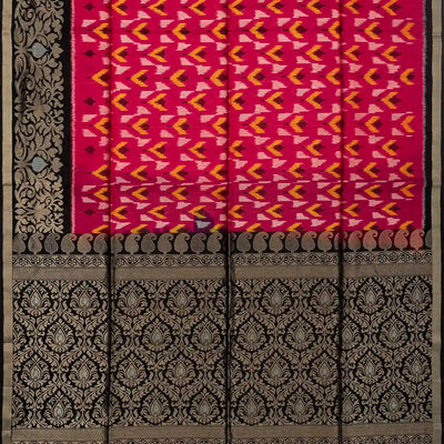 Pink Handloom Soft Silk Saree With Tie & Dye Motifs