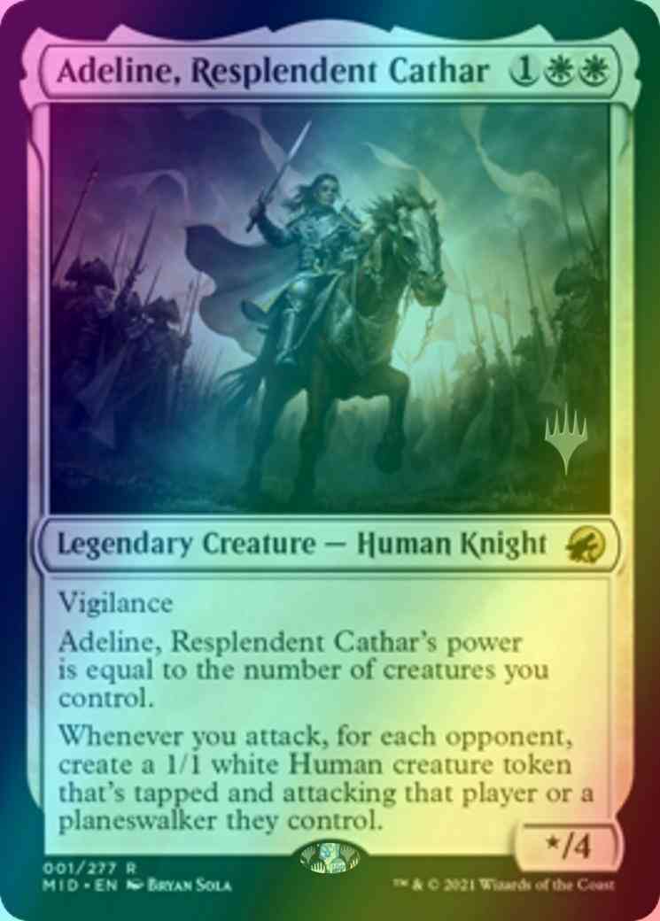 Adeline, Resplendent Cathar [Promo Pack] [1p] [Innistrad: Midnight Hunt Promos] [Foil]