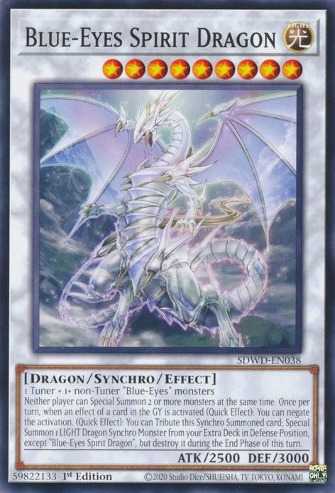 Blue-Eyes Spirit Dragon - SDWD-EN038 - Common - 1st Edition
