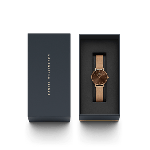 Petite Amber Brown & Rose Gold