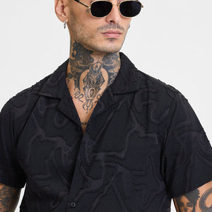 Black Abstract Box Fit Shirt