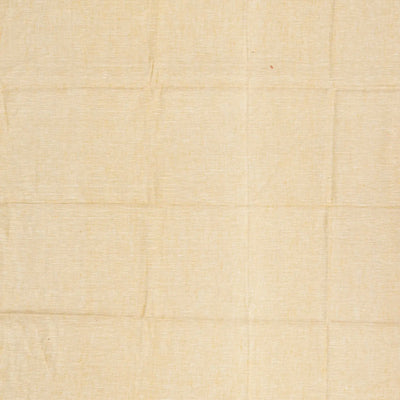 Peach Handloom Plain Linen Saree With Stripes in Pallu