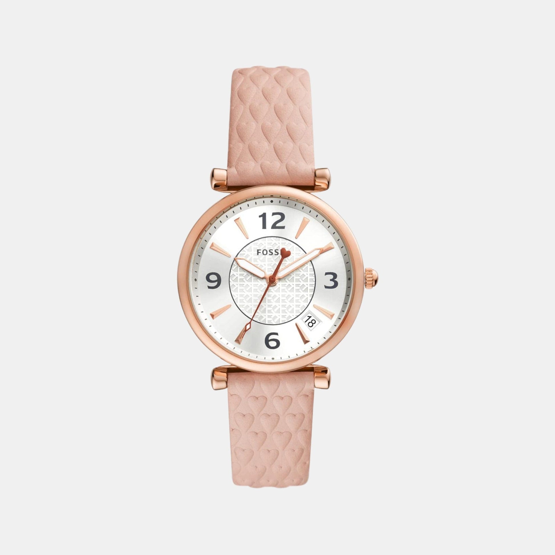 Carlie Women Quartz White Dial Analog Leather Watch ES5269