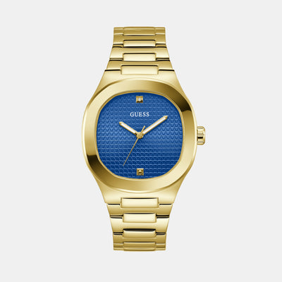 Headline Men Quartz Blue Dial Analog Stainless Steel Watch GW0662G2