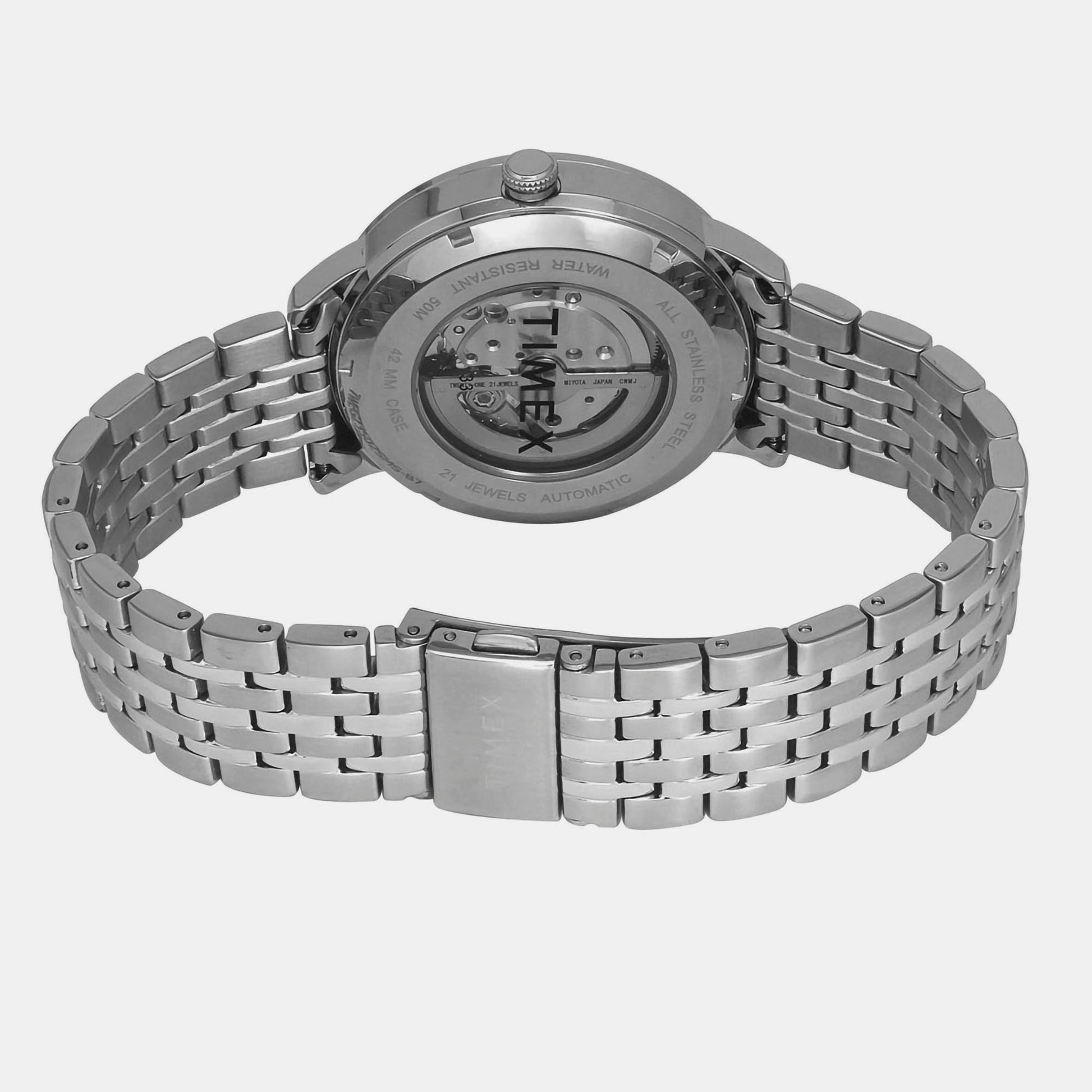 E Class Men Automatic Green Dial Analog Stainless Steel Watch TWEG23502