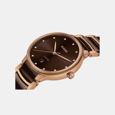 Centrix Unisex Quartz Brown Dial Analog Ceramic Watch R30023732
