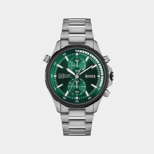 Globetrotter Men Quartz Green Dial Chronograph Stainless Steel Watch 1513930