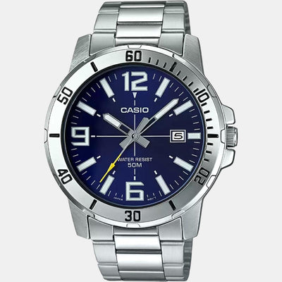 Enticer Men Quartz Blue Dial Analog Stainless Steel Watch A1363