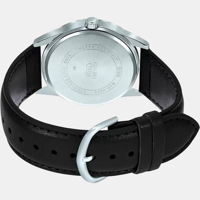Enticer Men Quartz Black Dial Analog Leather Watch A1953