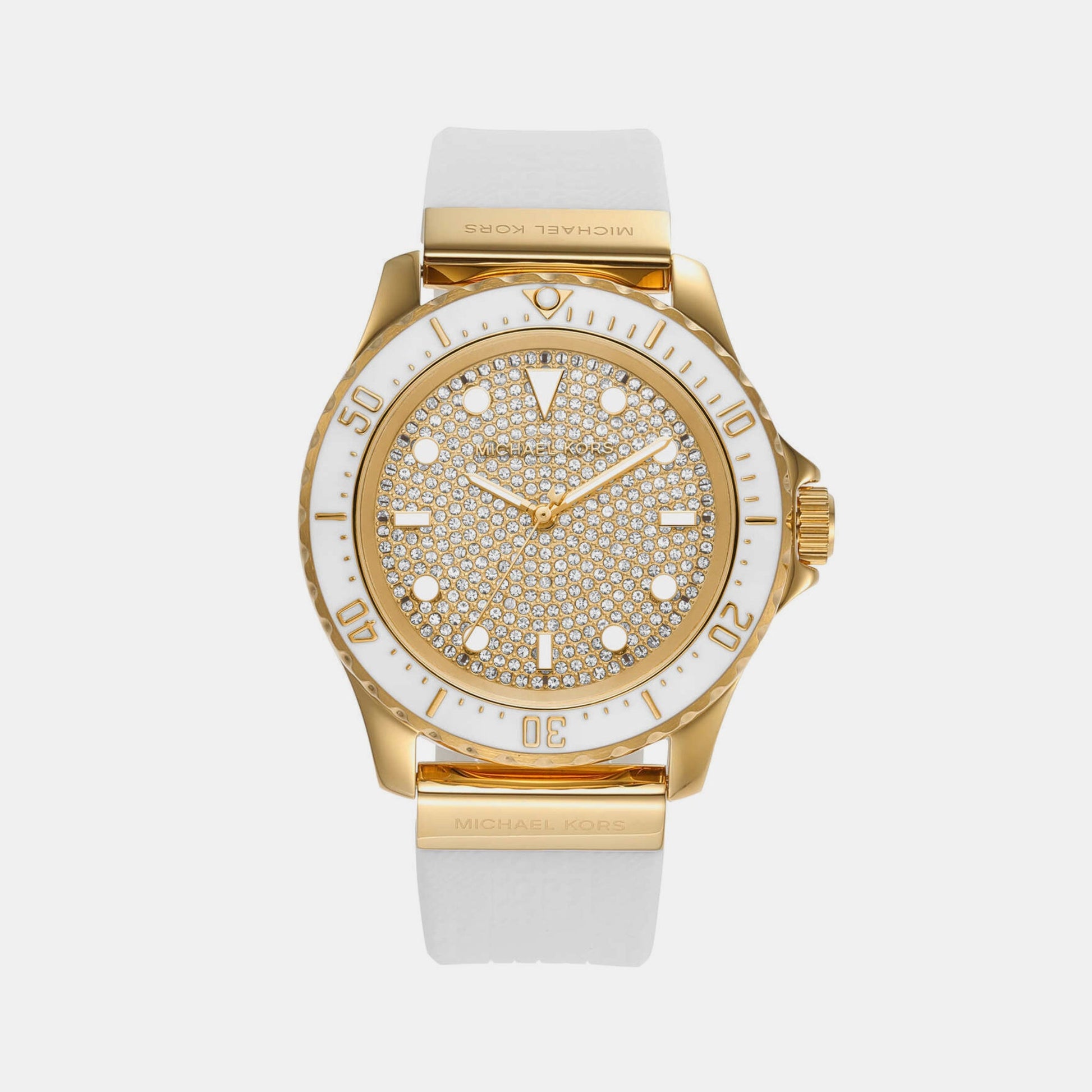 Everest Women Quartz Gold Dial Analog Silicone Watch MK7357