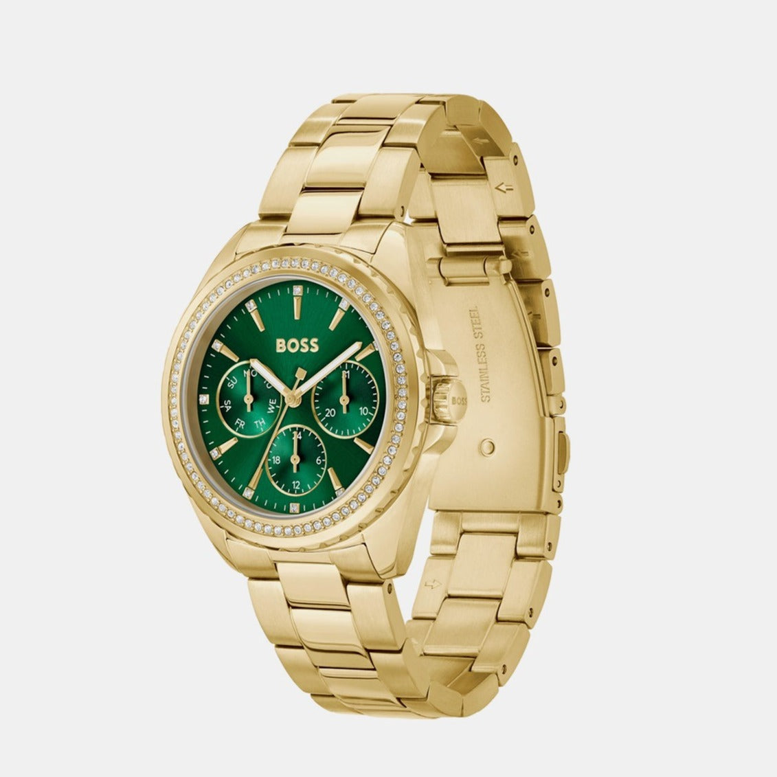 Atea Women Quartz Green Dial Chronograph Stainless Steel Watch 1502714