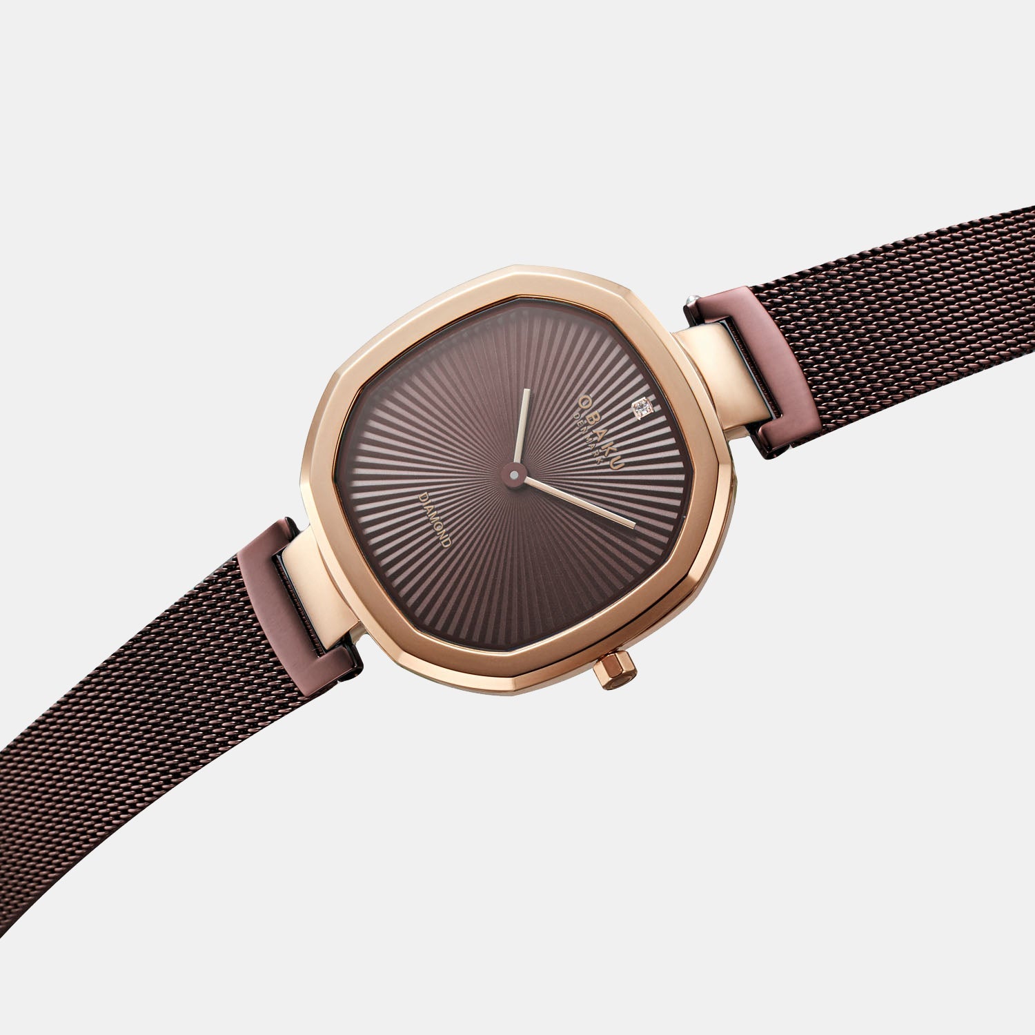 Brilliant Women Quartz Brown Dial Analog Stainless Steel Watch V277LXVNMN