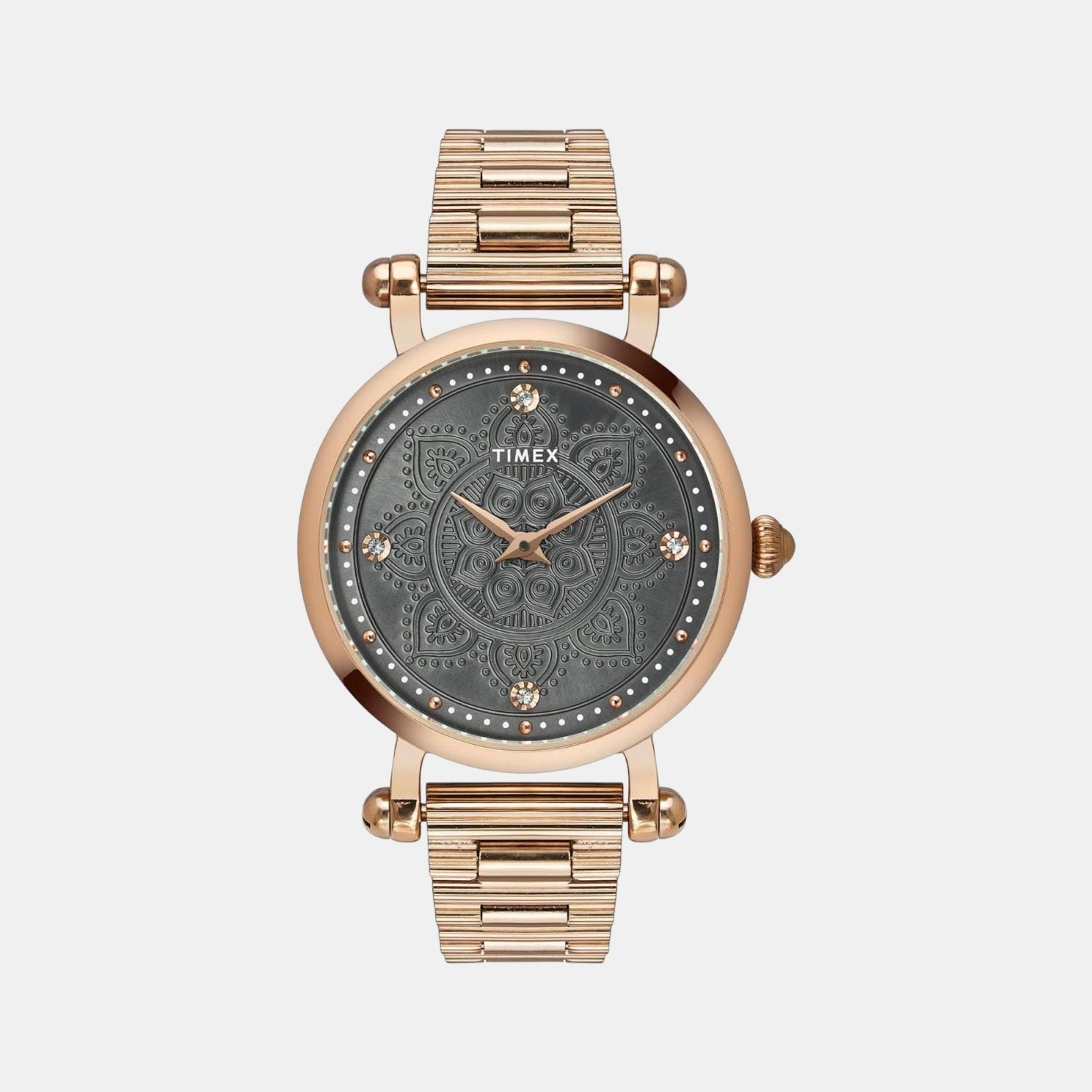Fria Women Quartz Grey Dial Analog Stainless Steel Watch TWEL14302