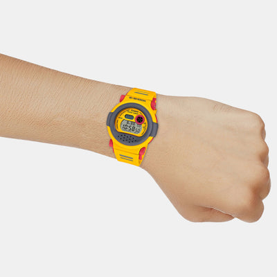G-Shock Men Quartz Yellow Dial Digital Resin Watch G1344