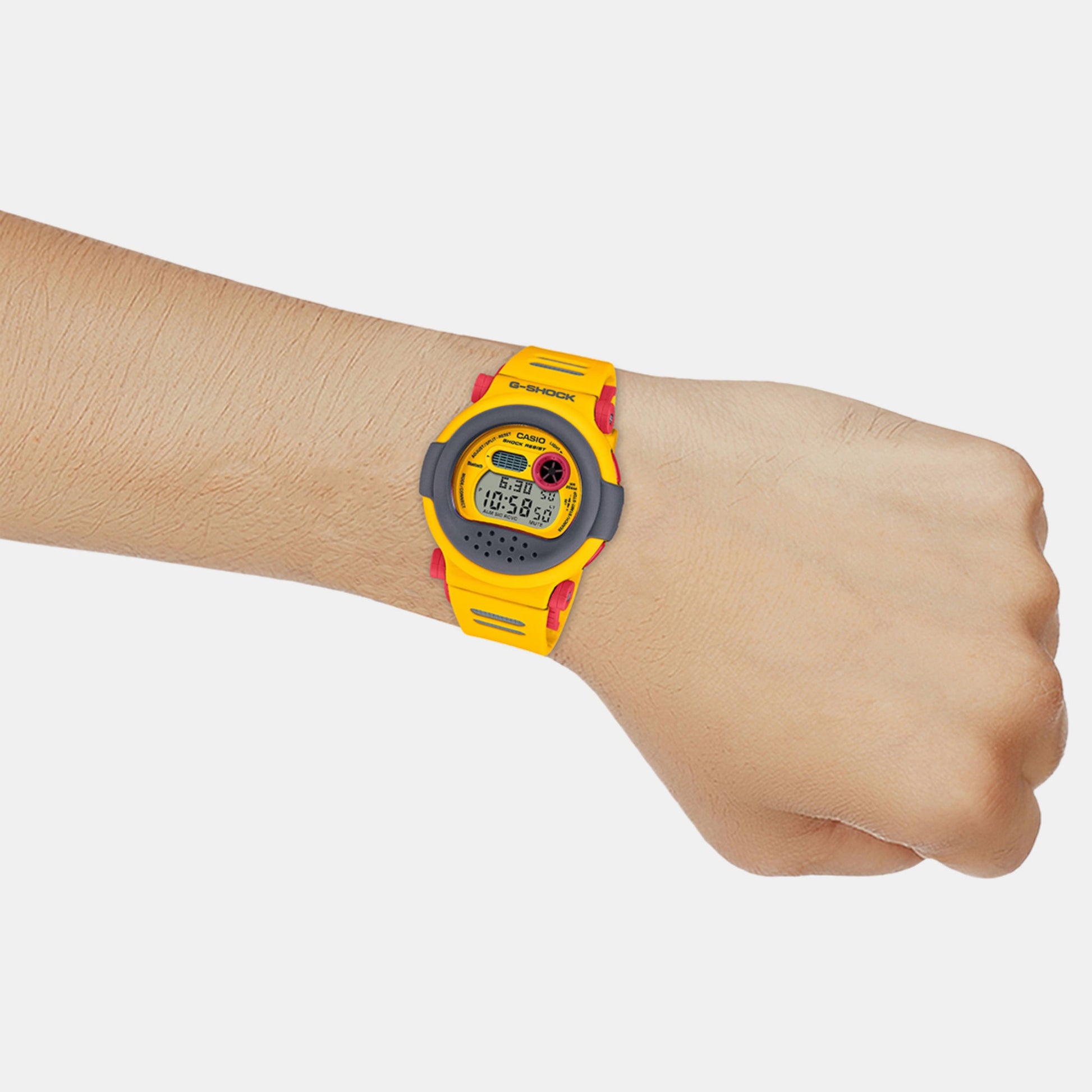 G-Shock Men Quartz Yellow Dial Digital Resin Watch G1344