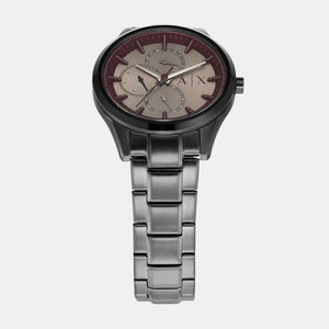 Dante Men Quartz Grey Dial Chronograph Stainless Steel Watch AX1877