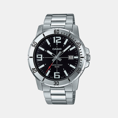 Enticer Men Quartz Black Dial Analog Stainless Steel Watch A1361